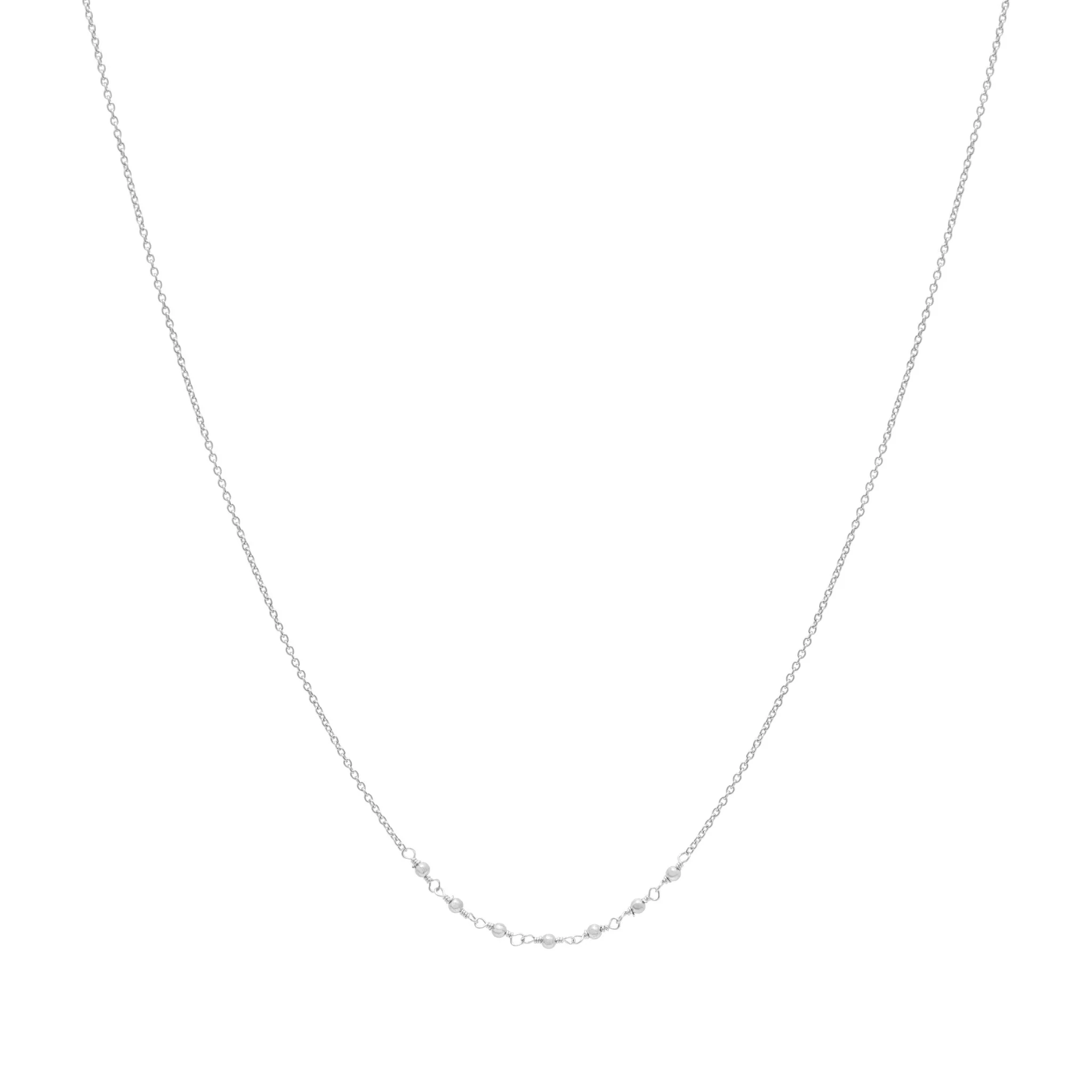 Emme Beaded Necklace - Silver