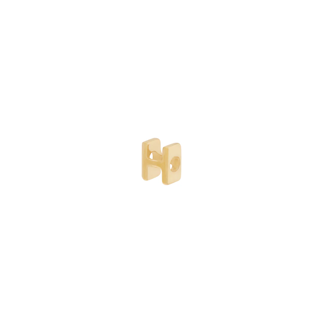Letter Slider Charm - Solid Gold