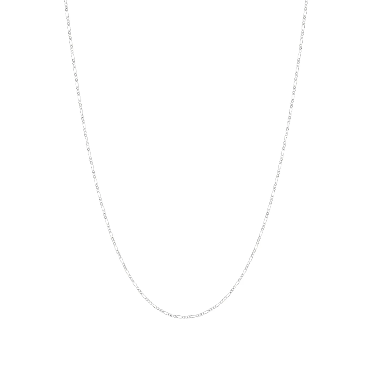 Ultra Fine Figaro Chain Necklace - Sterling Silver
