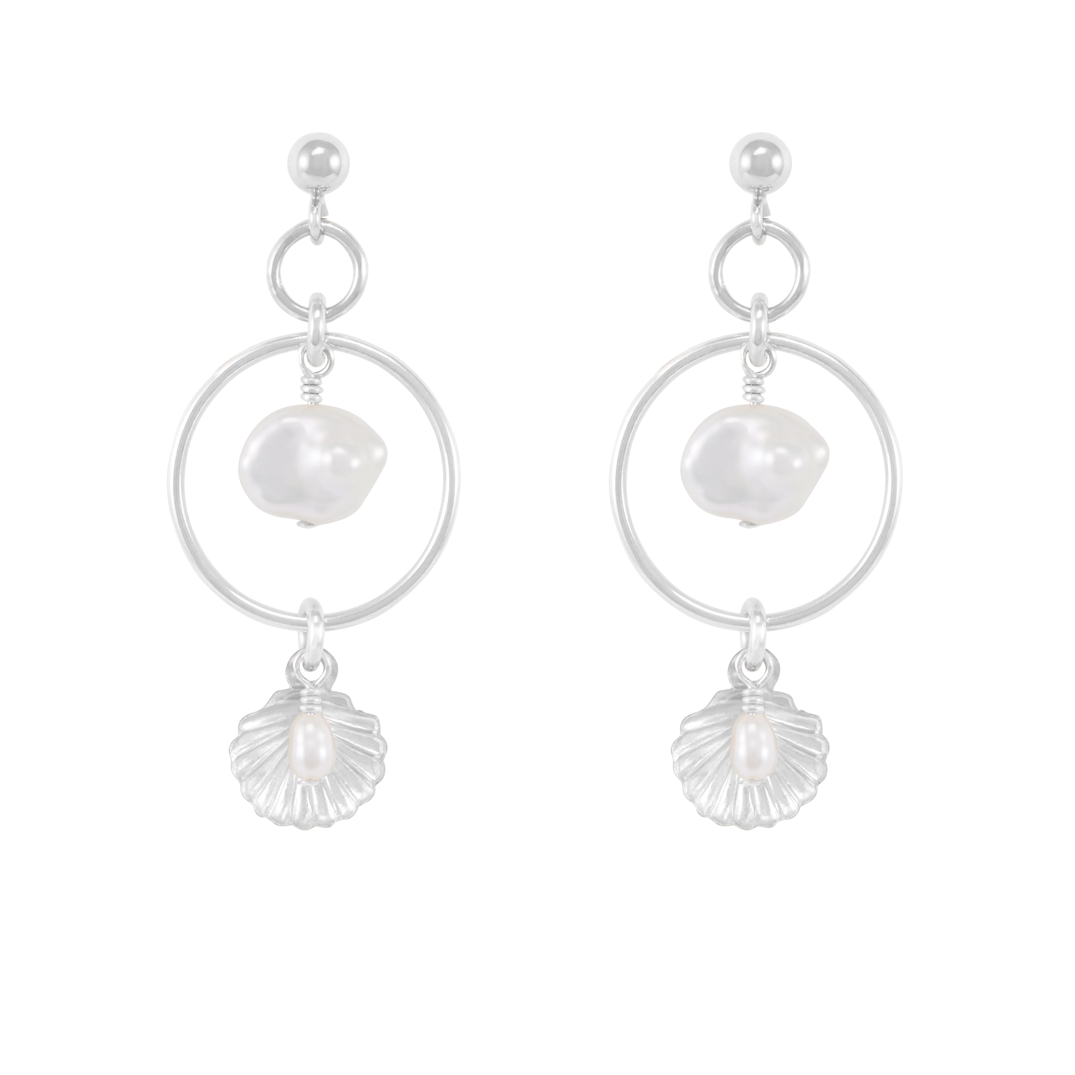 Ocean Earrings - Silver