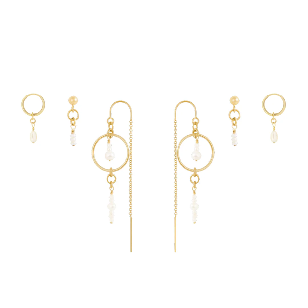 Sierra Earring Stack  - Gold