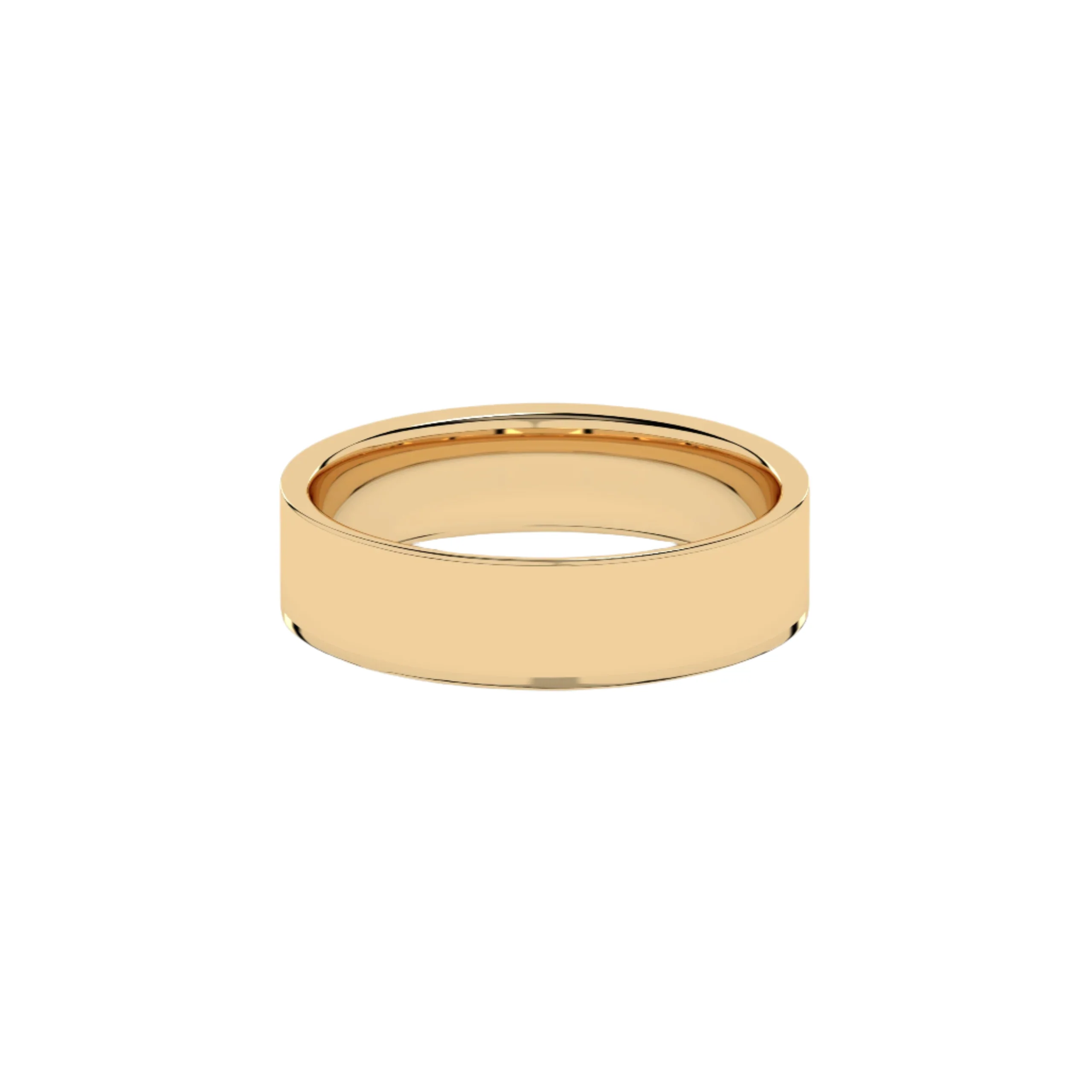 Cigar Ring 6mm - 7mm - Yellow Gold
