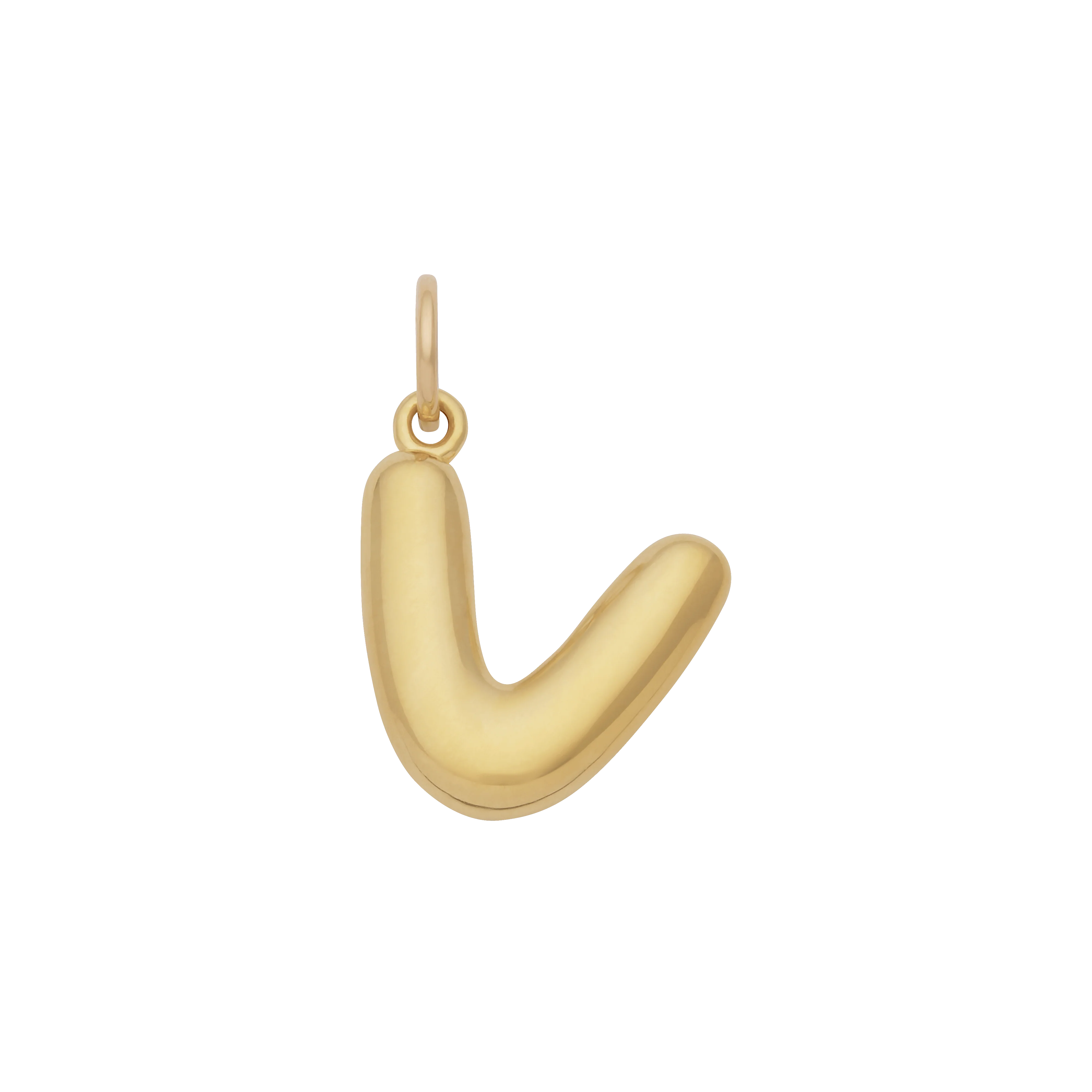 Bubble Letter Charm - Gold