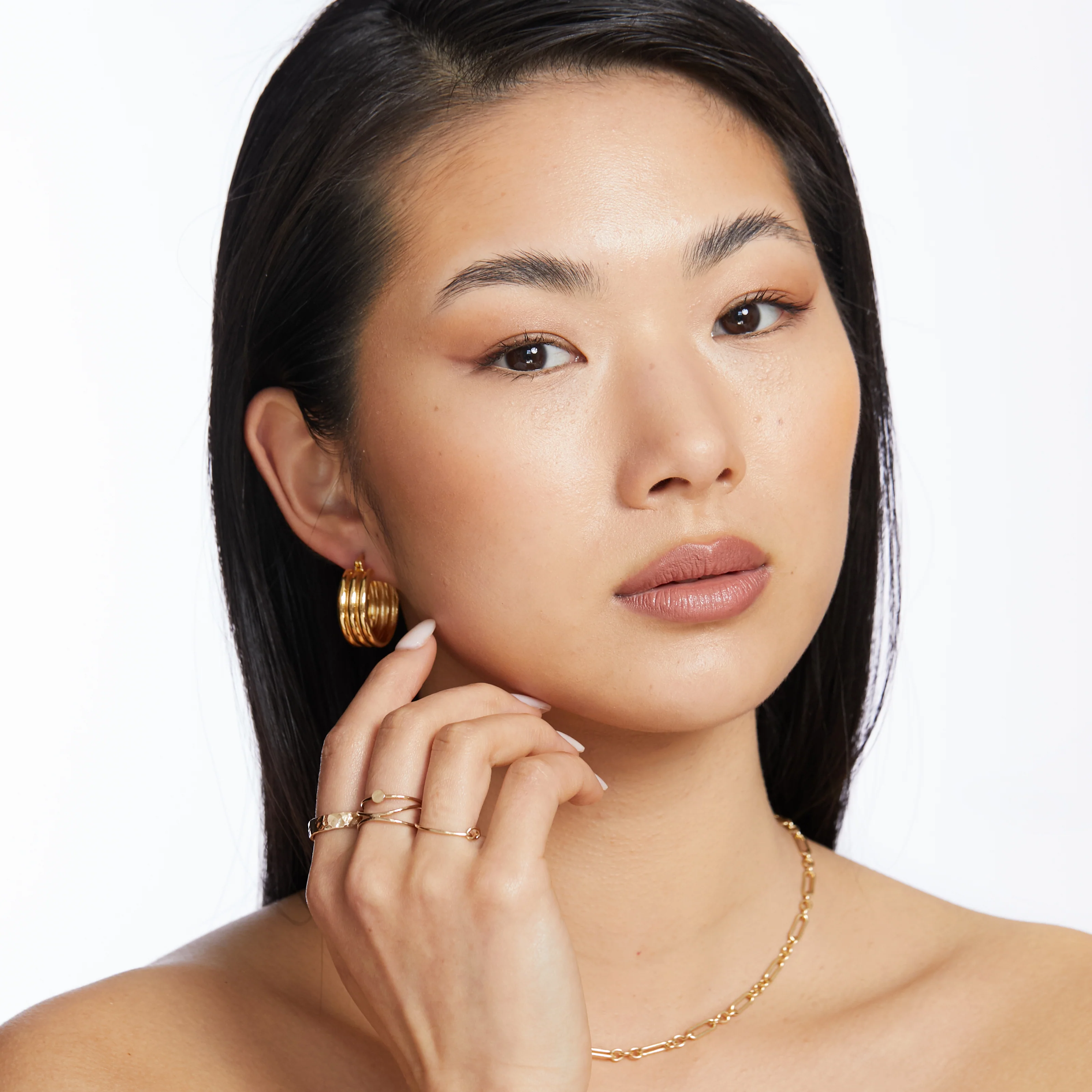 Tessa Hoop Earrings - Gold