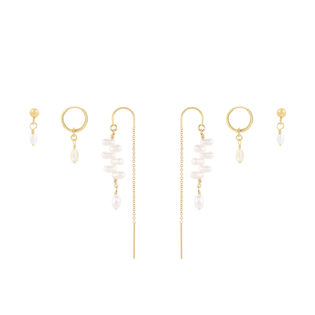Capri Earring Stack  - Gold