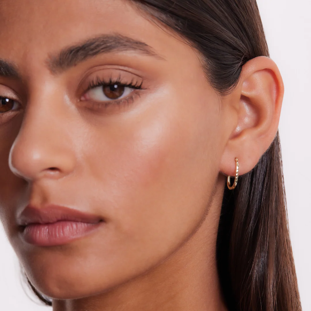 Ainslee Hoop Earrings - Solid Gold