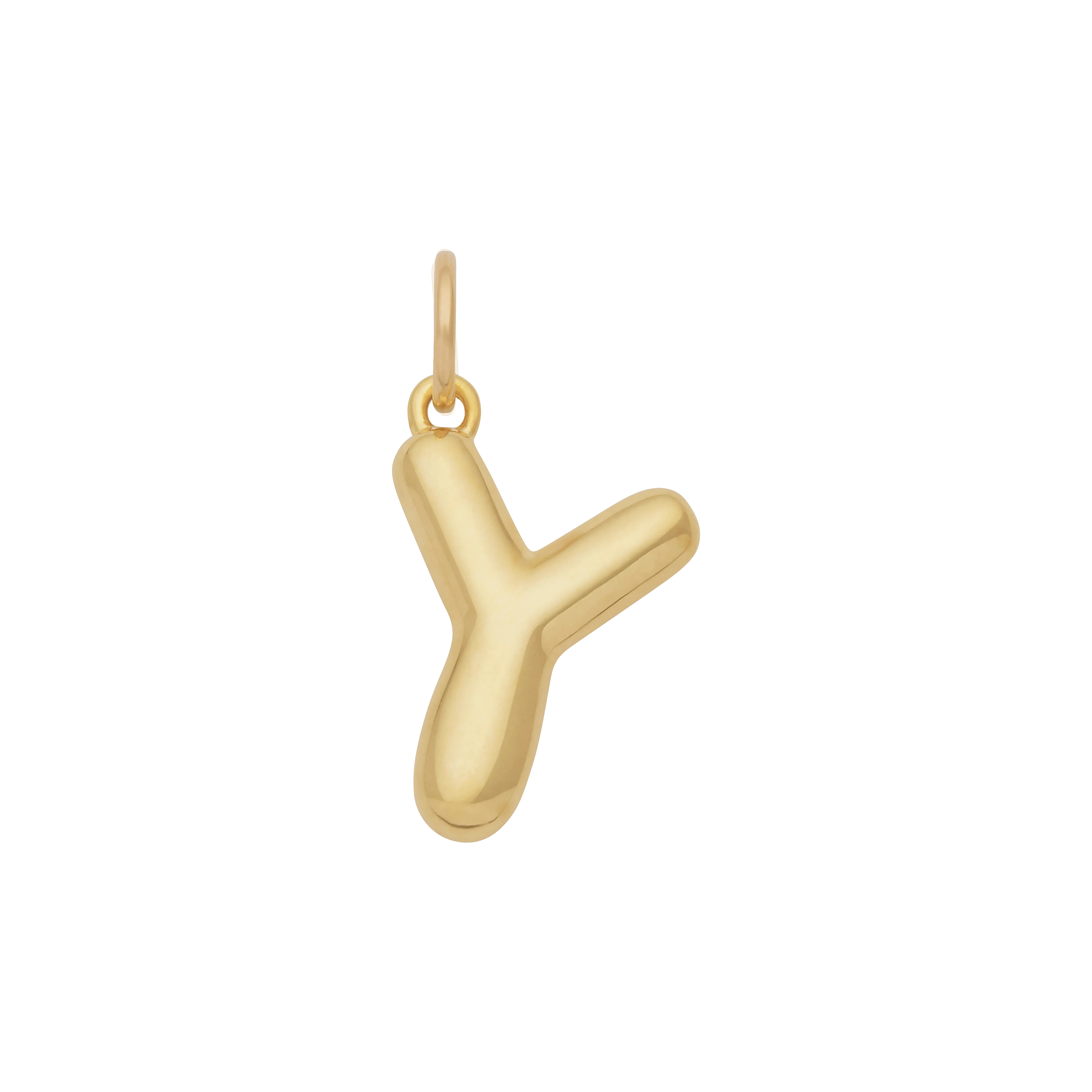 Bubble Letter Charm - Gold