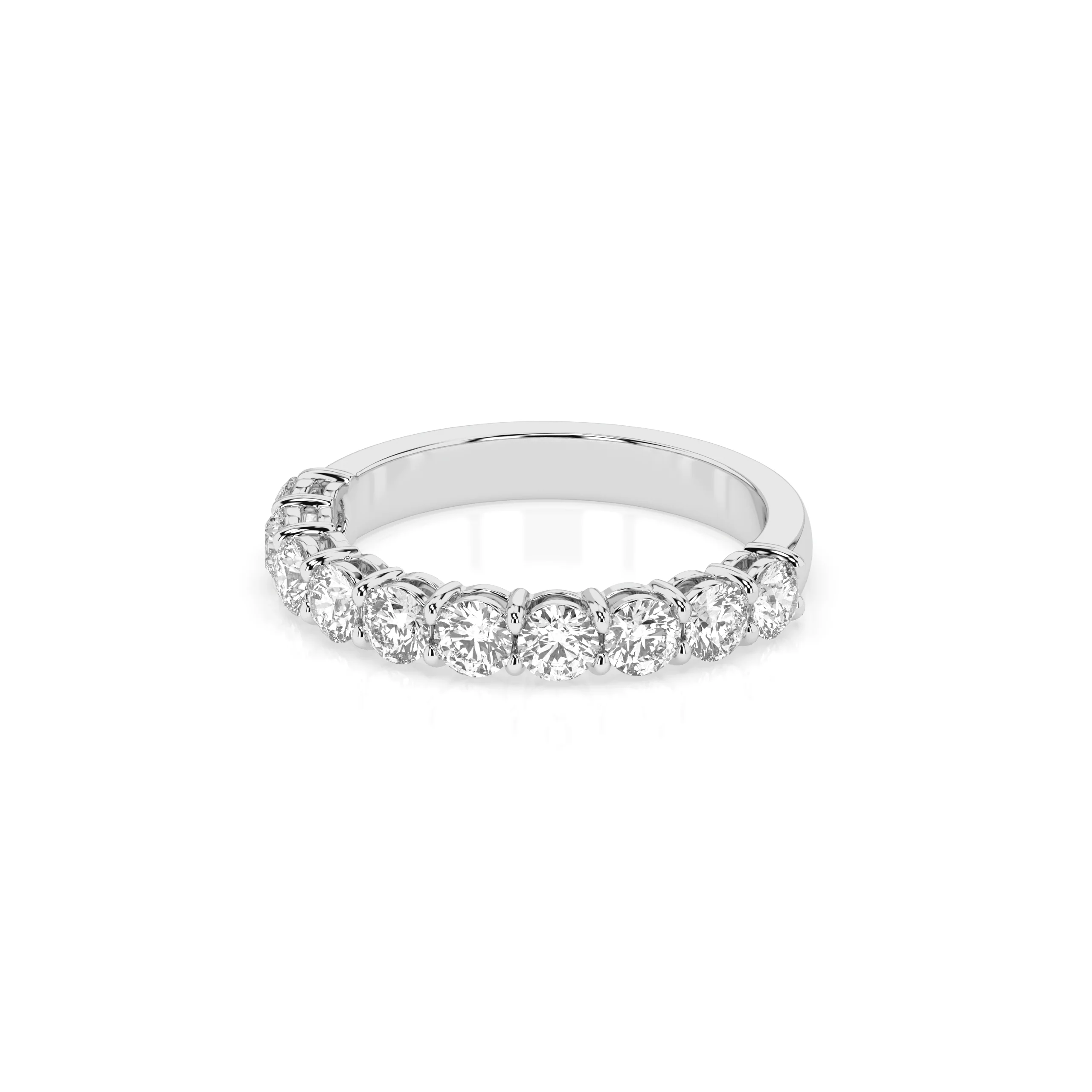 Teya 1/2 Pave Ring - White Gold