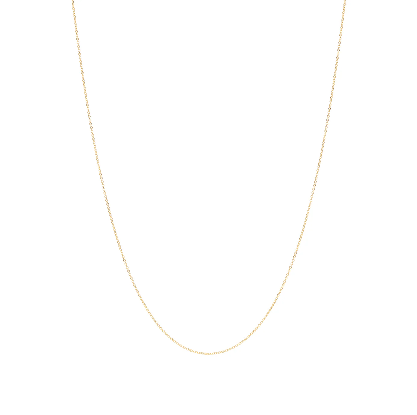 Oval Cable Chain Necklace - Gold