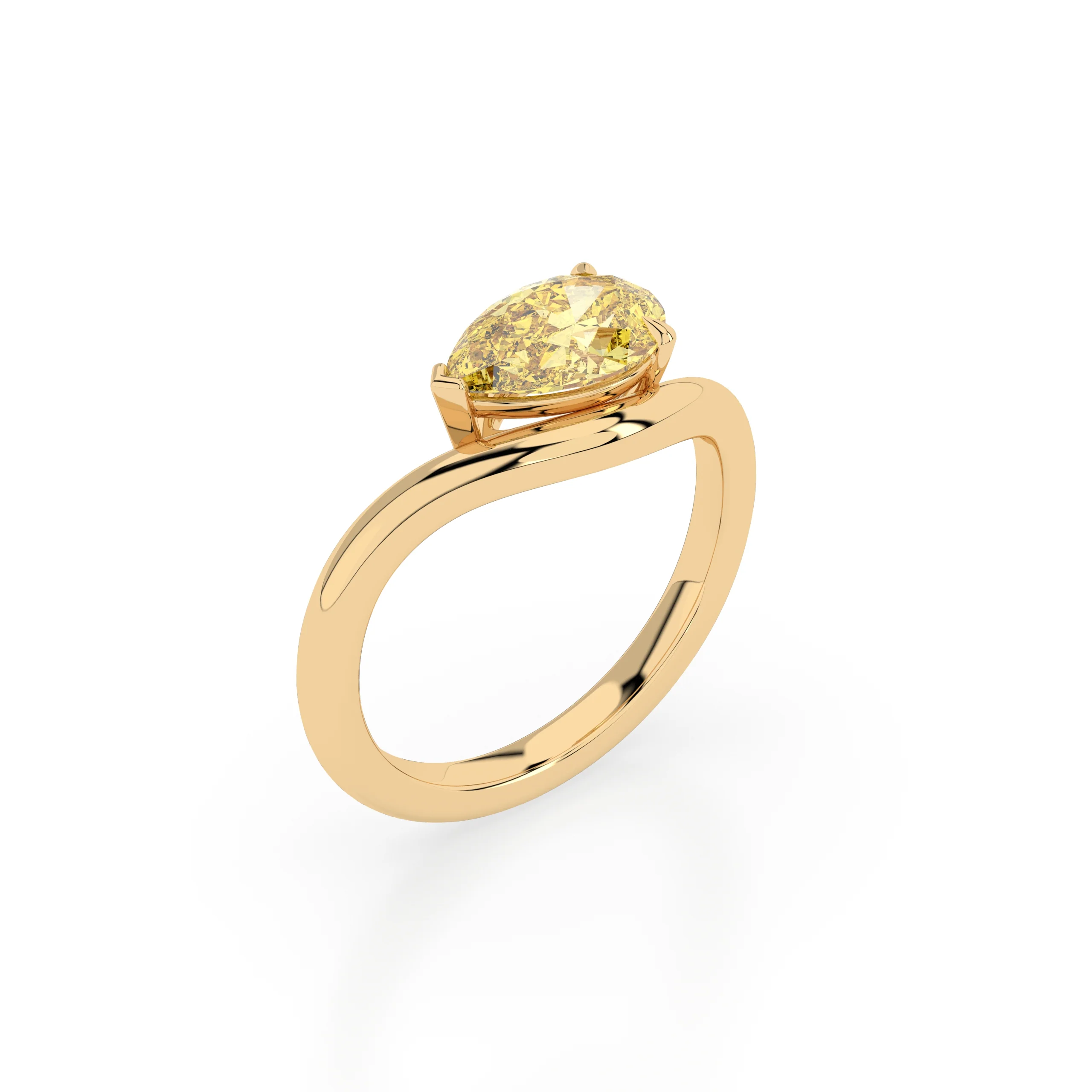 Alegra Yellow Diamond Ring - 9k Yellow Gold