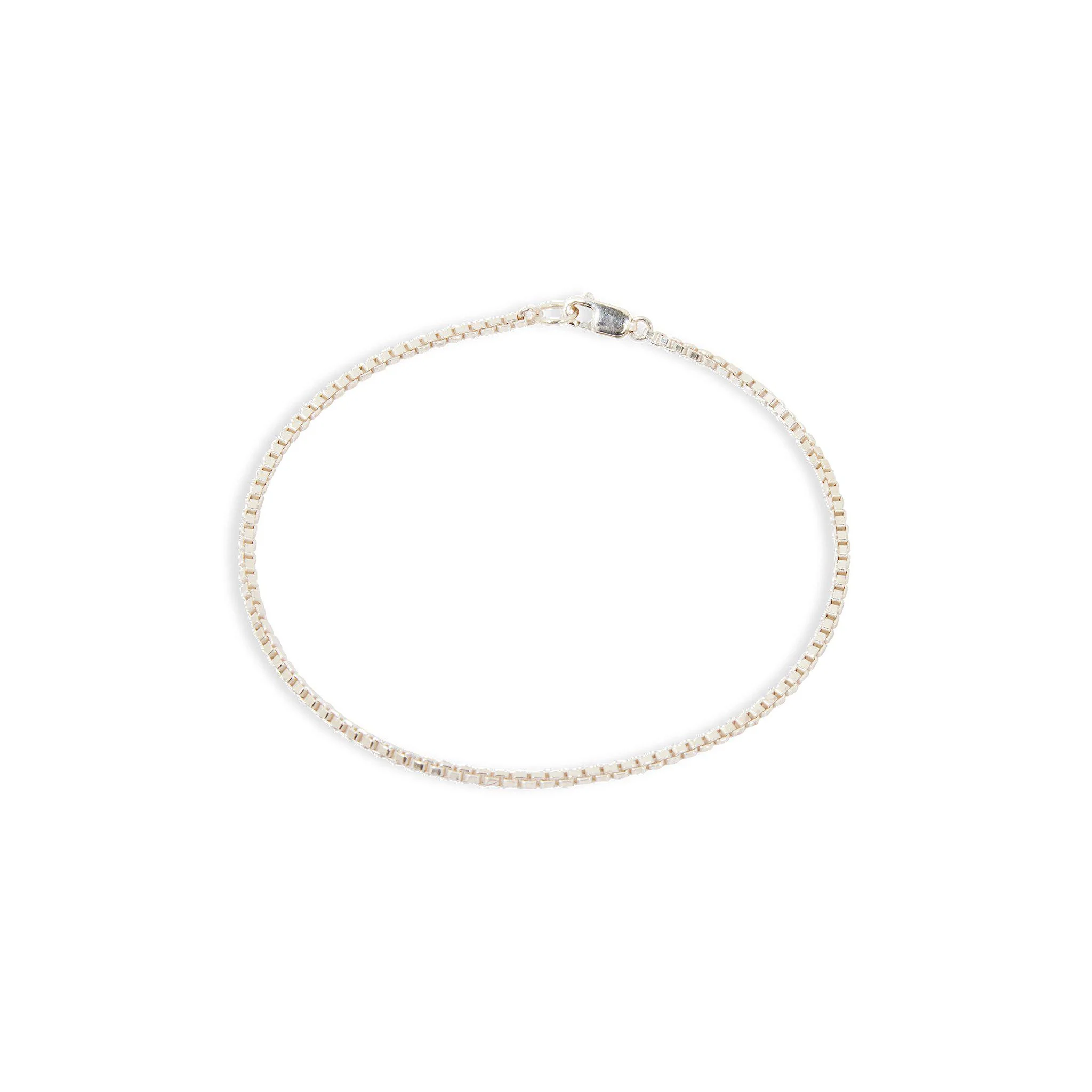 Men's Box Chain Bracelet - Sterling Silver