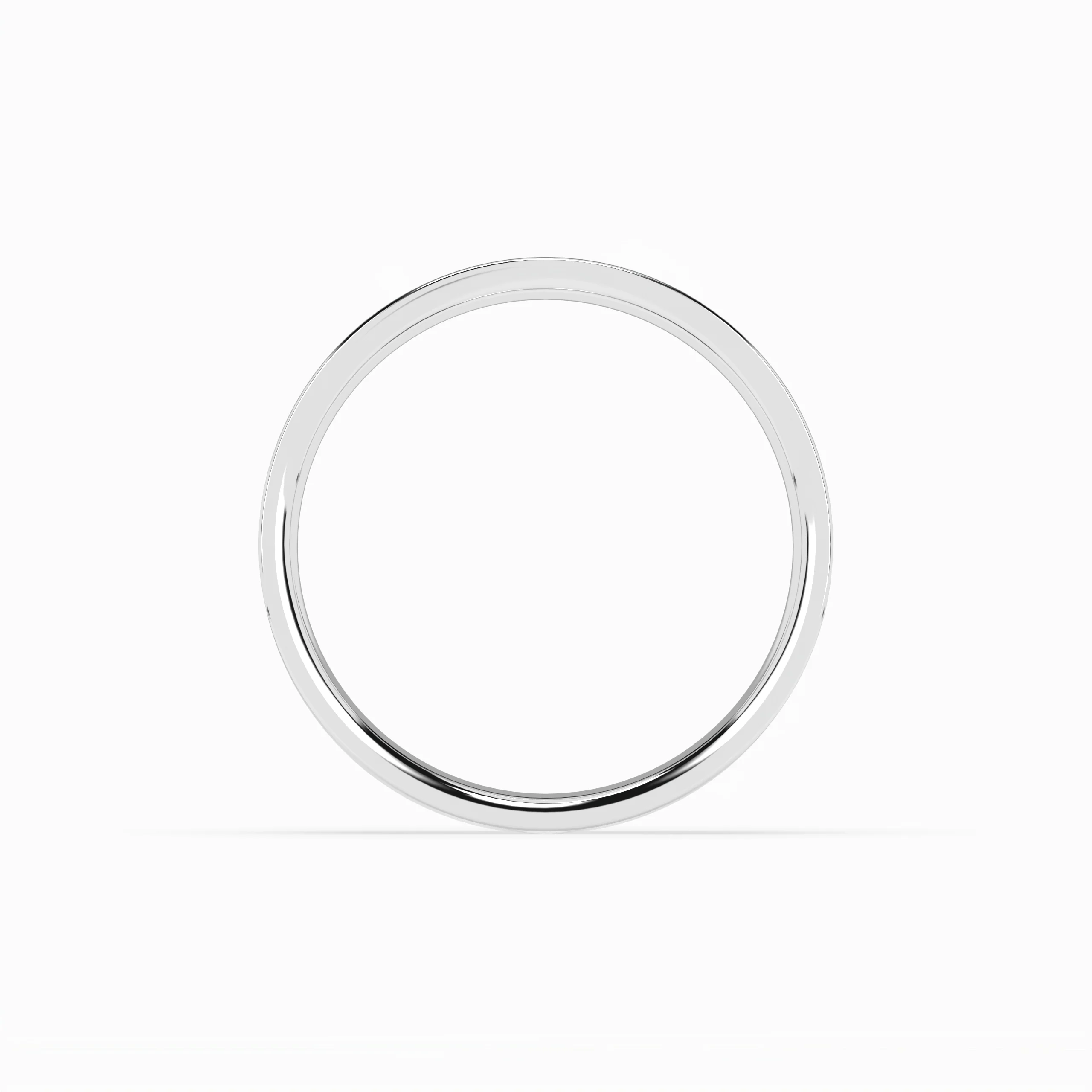 Cigar Ring 6mm - 7mm - White Gold