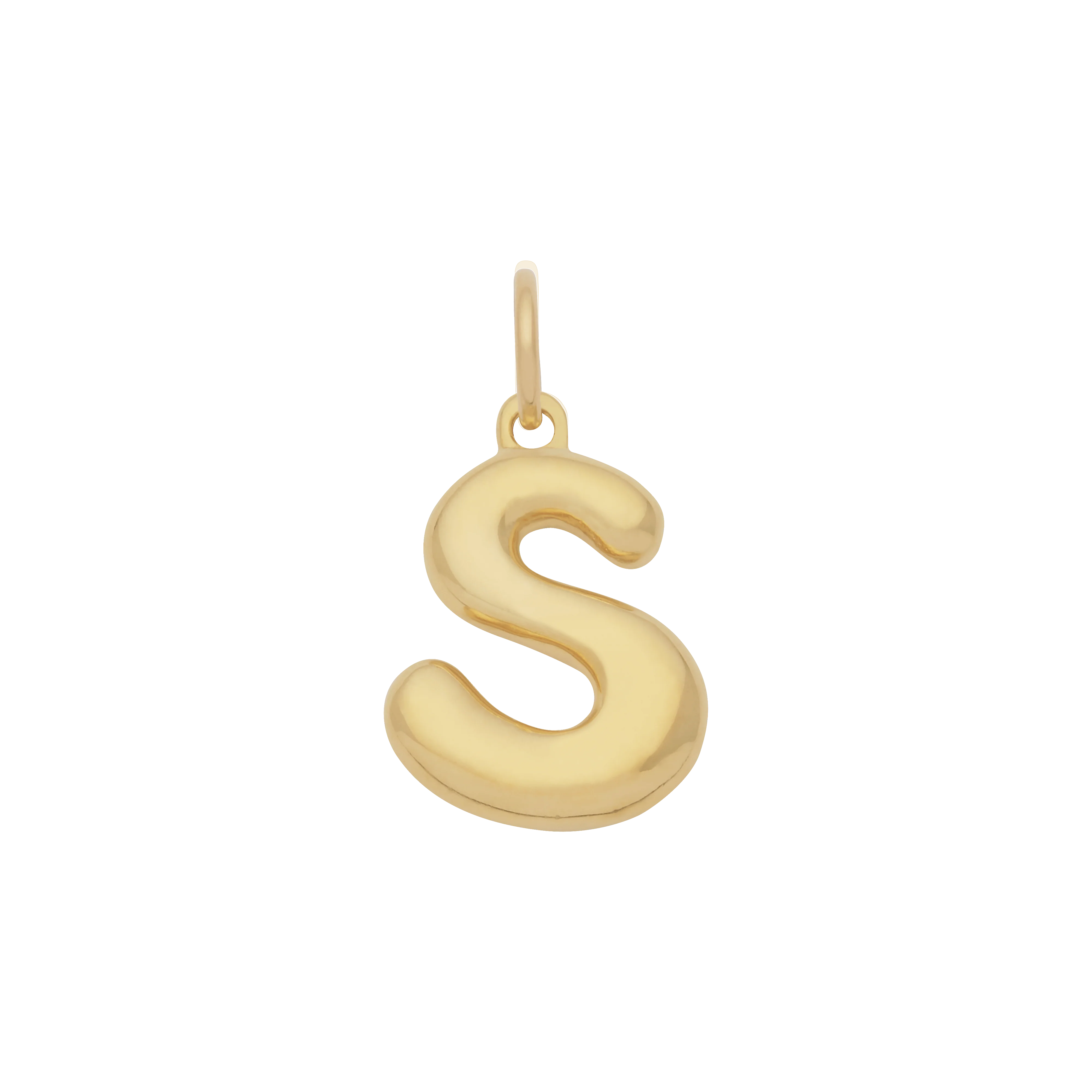 Bubble Letter Charm - Gold