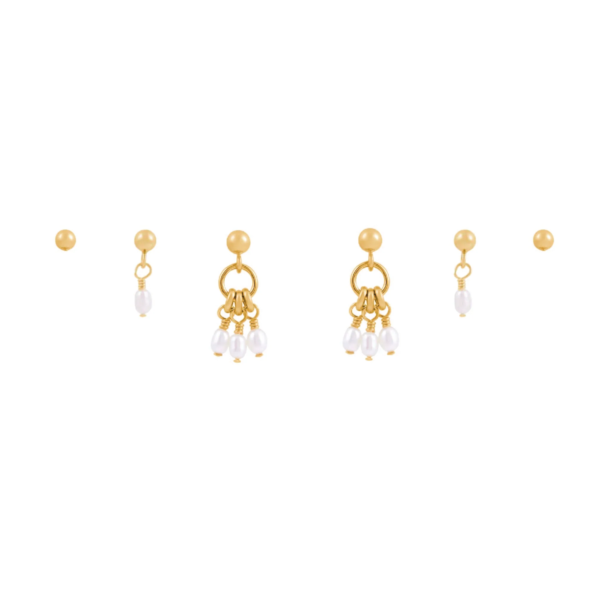 Mila Earring Stack  - Gold