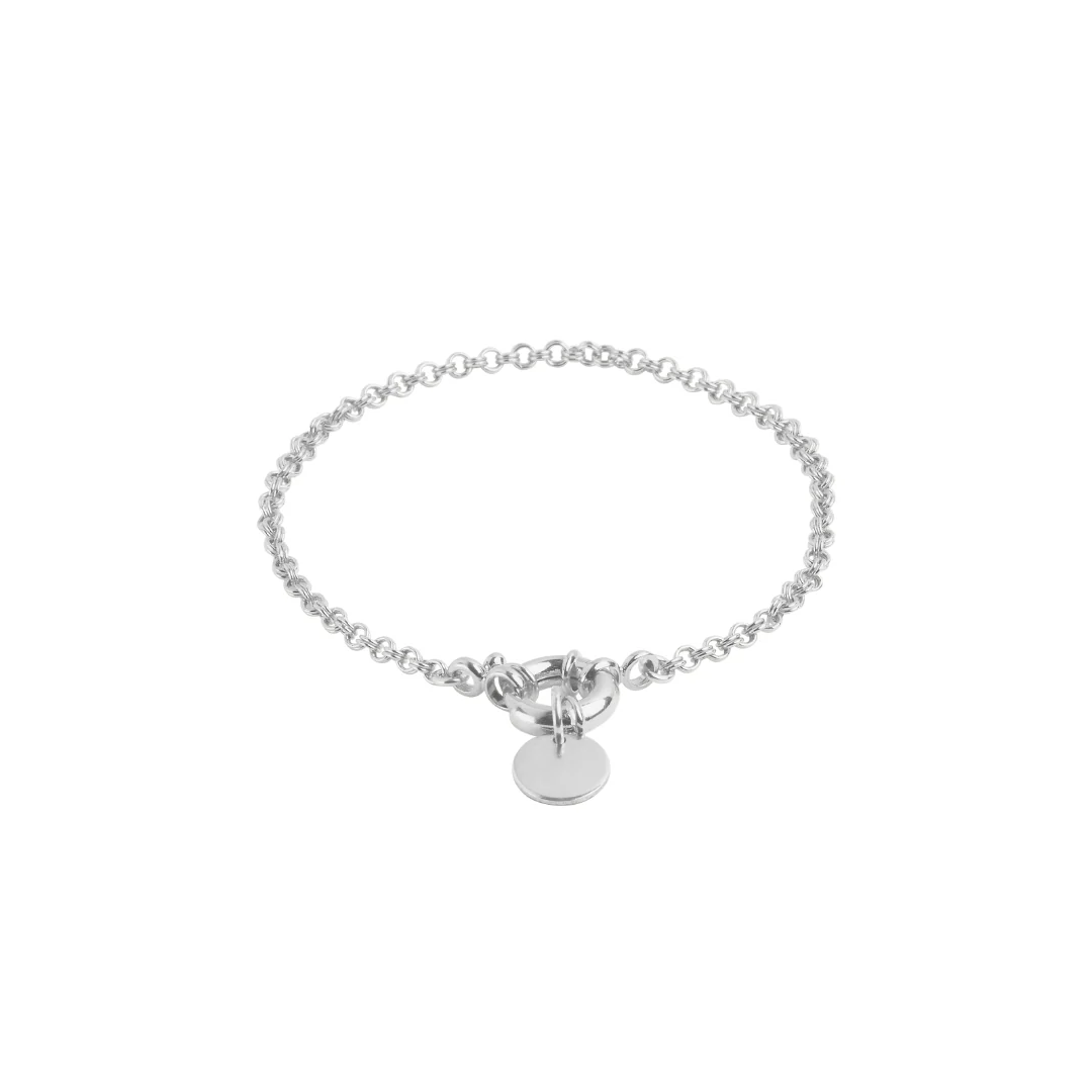 Engravable Clasp Bracelet - Silver