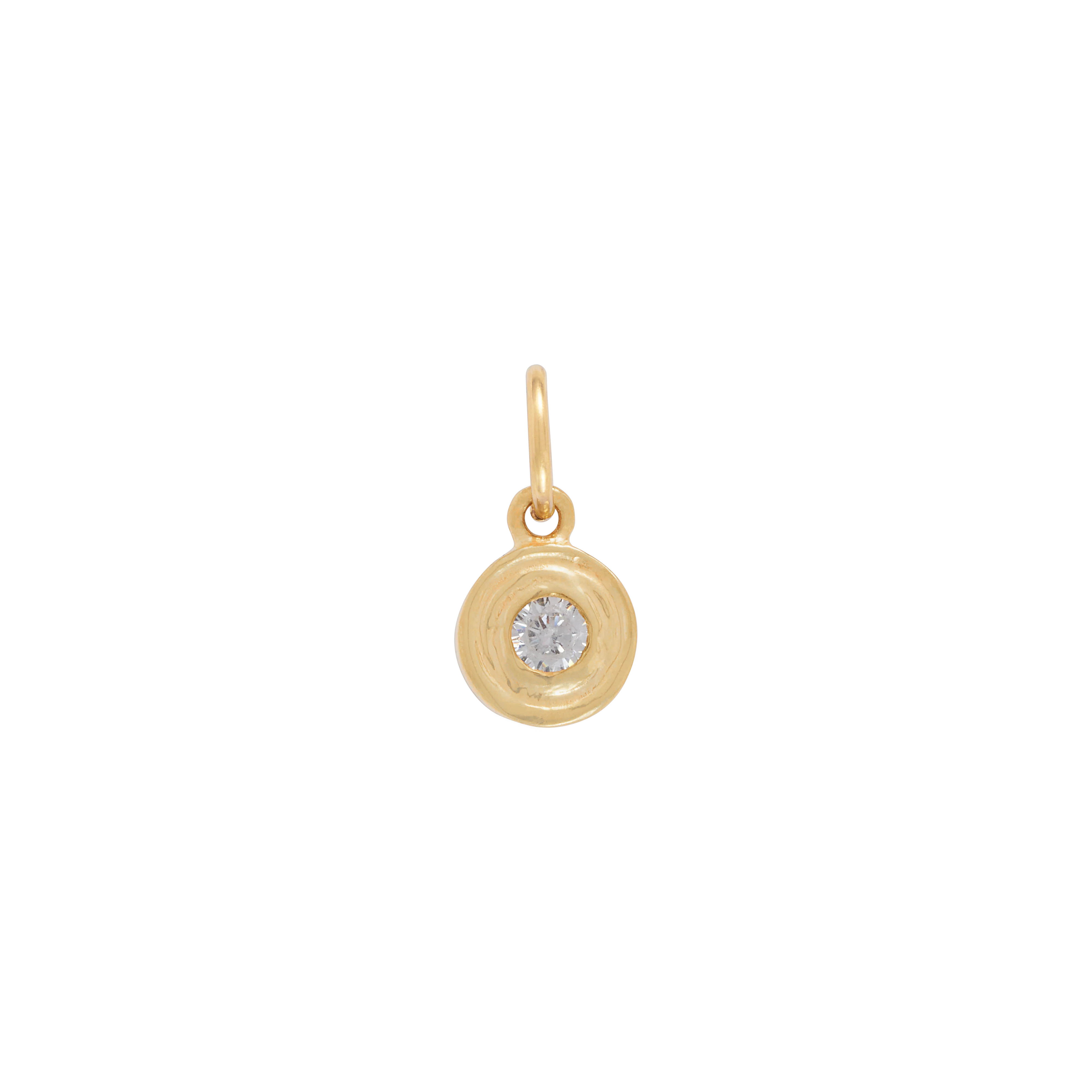 Hanging Birthstone Charm - Gold