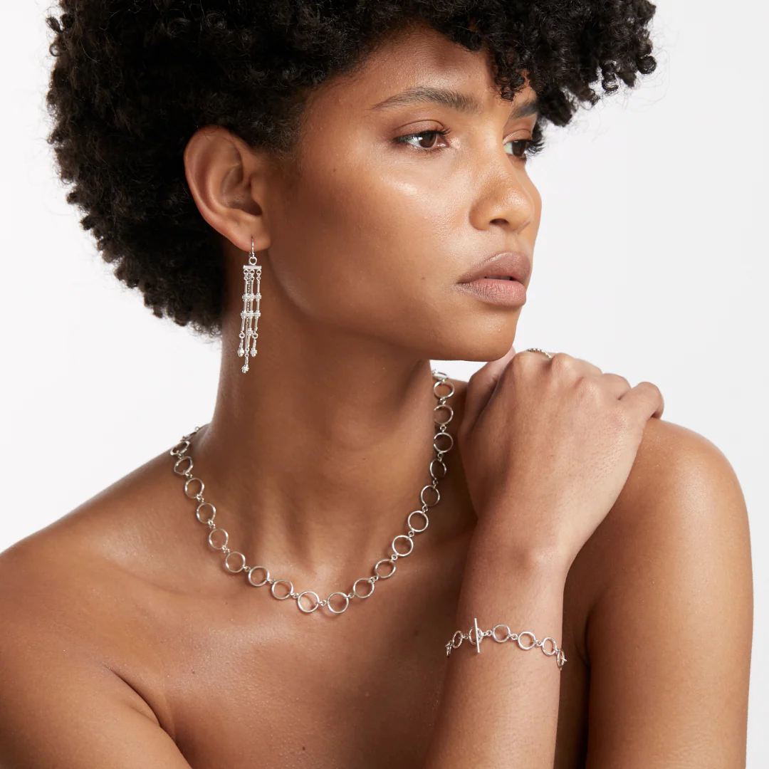 Fine Camelia Necklace - Sterling Silver