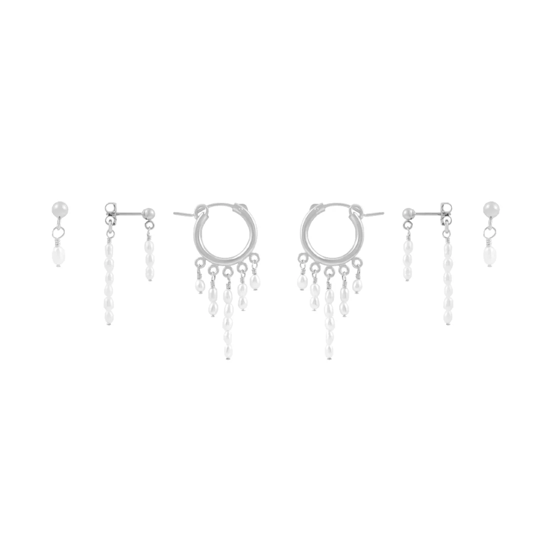 Consie Earring Stack  - Silver