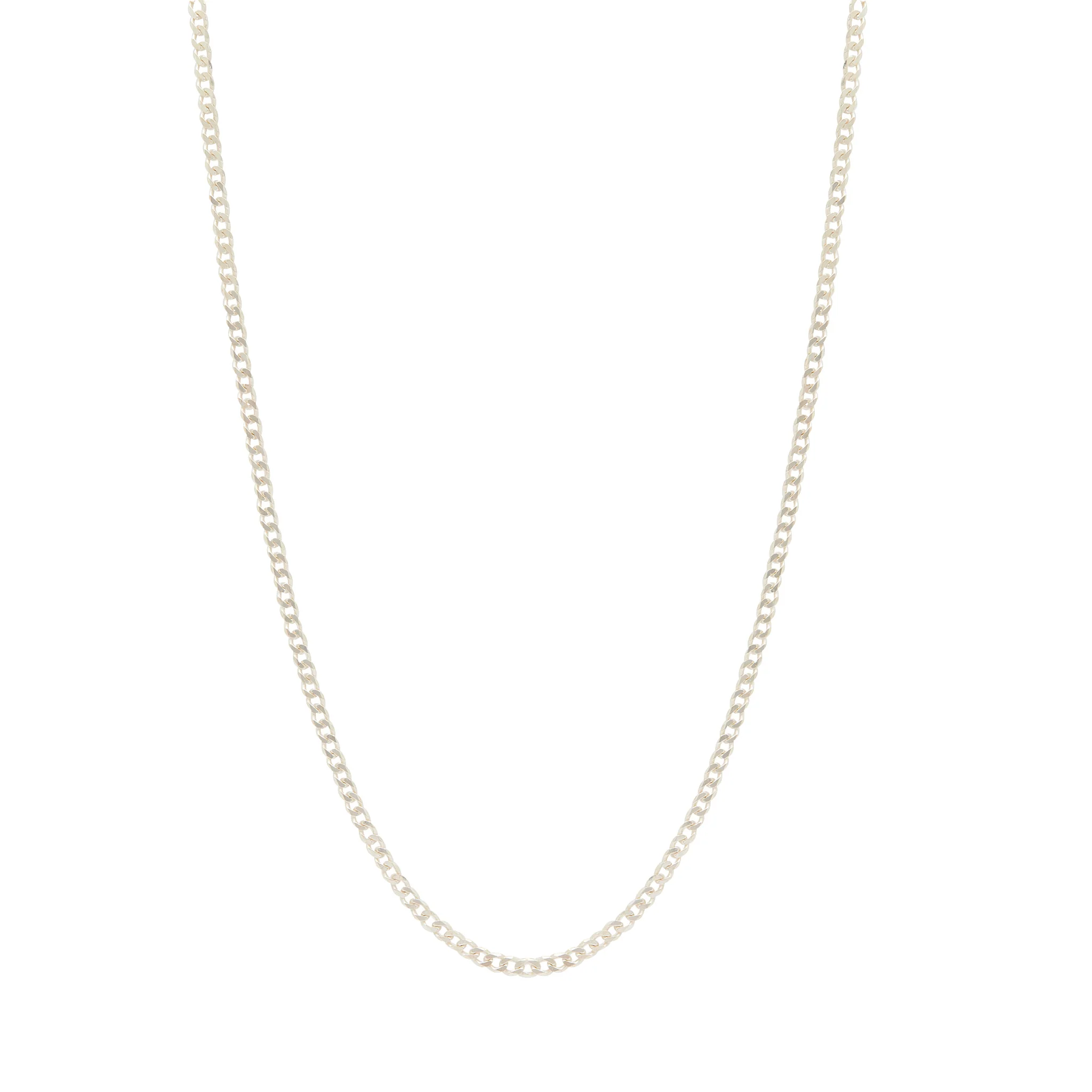 Men's Curb Chain Necklace - Sterling Silver