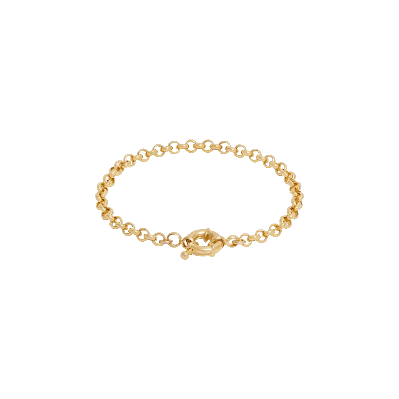 Belcher Charm Bracelet with Sailor Clasp - Gold