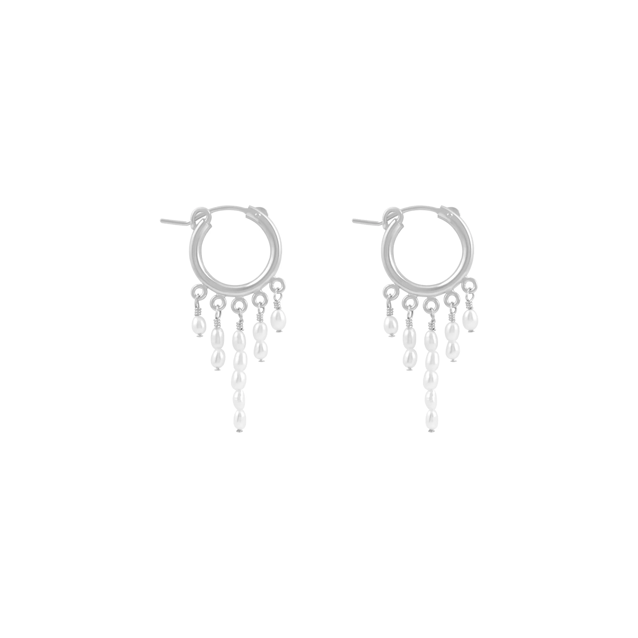 Consie Freshwater Pearl Earrings - Silver