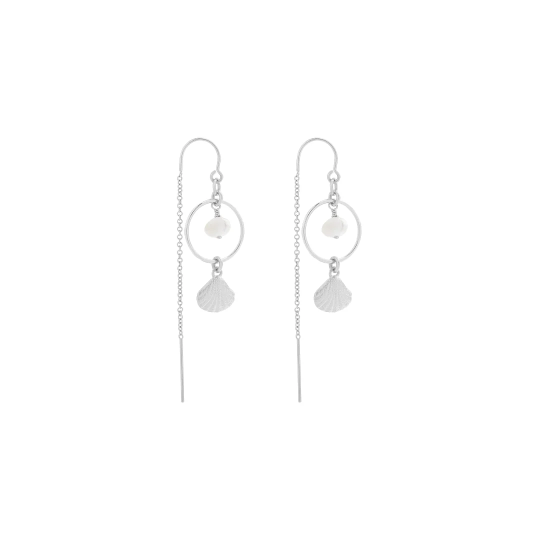Hestia Thread Earrings - Silver