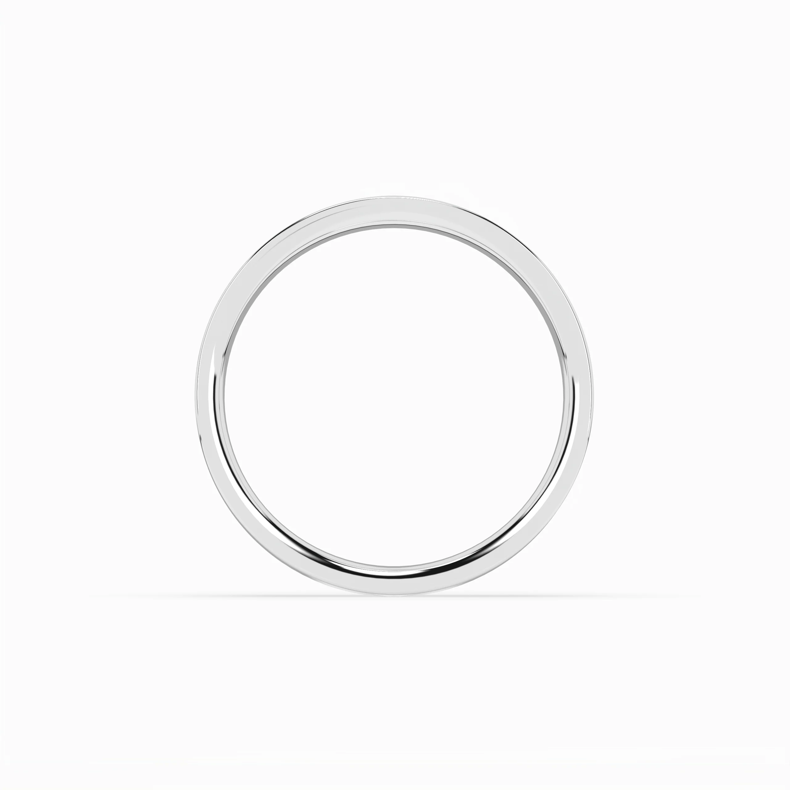 Cigar Ring 3mm - 5mm - White Gold