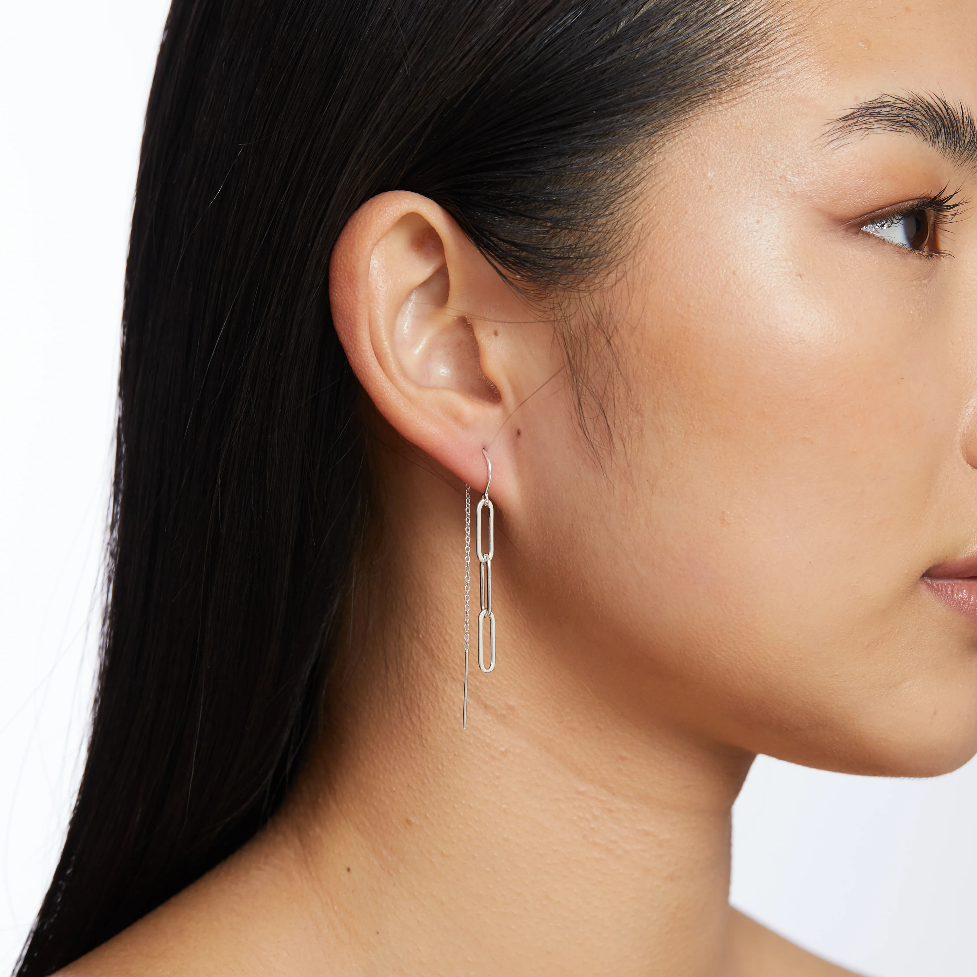 Yves Thread Earrings - Sterling Silver