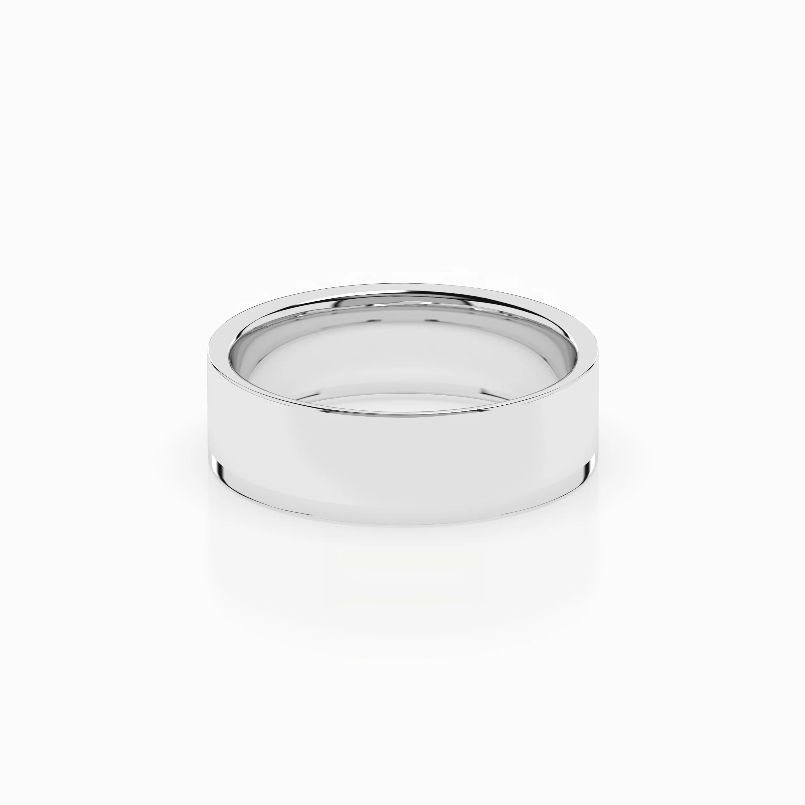 Cigar Ring 6mm - 7mm - White Gold