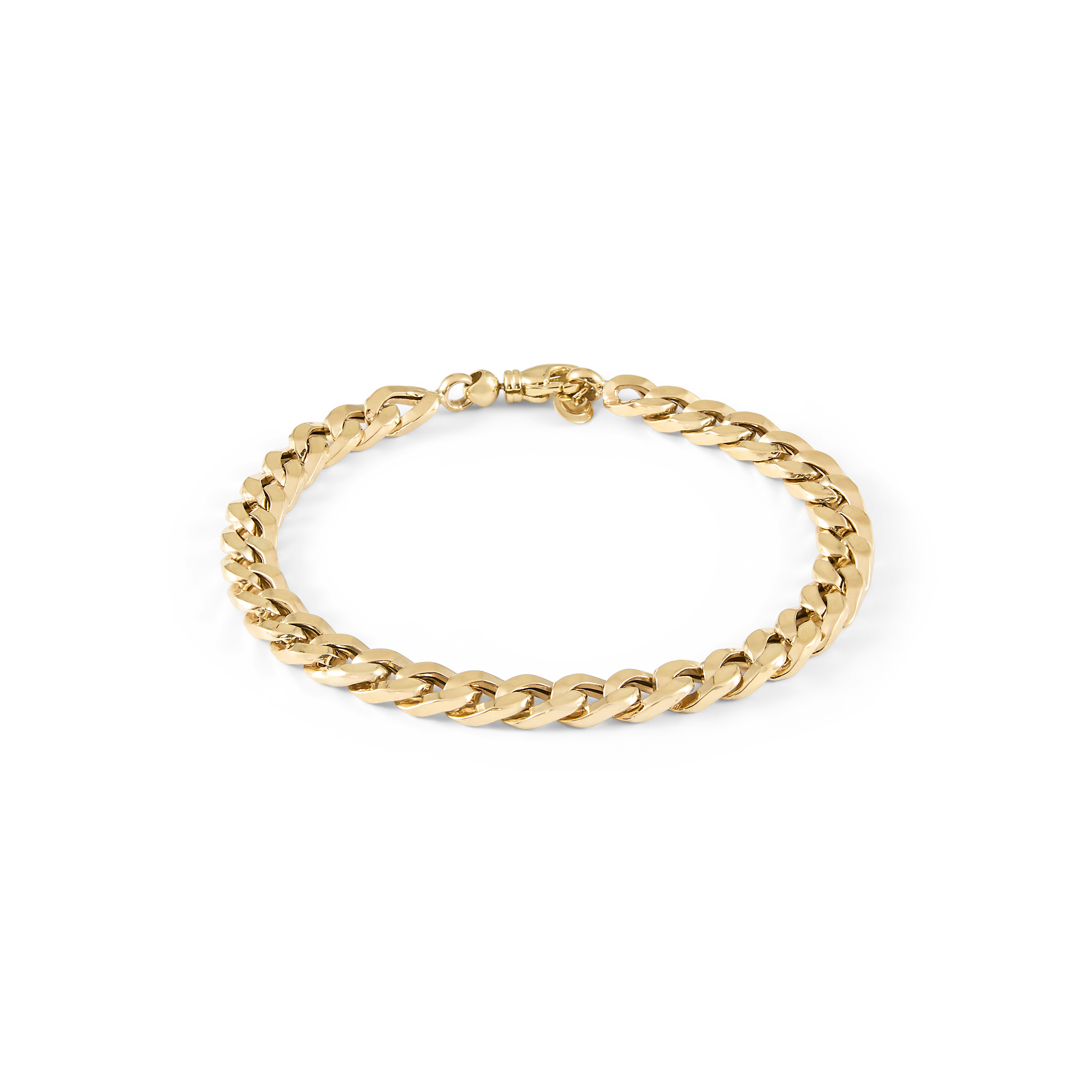 Curb Chain Bracelet - Solid Gold
