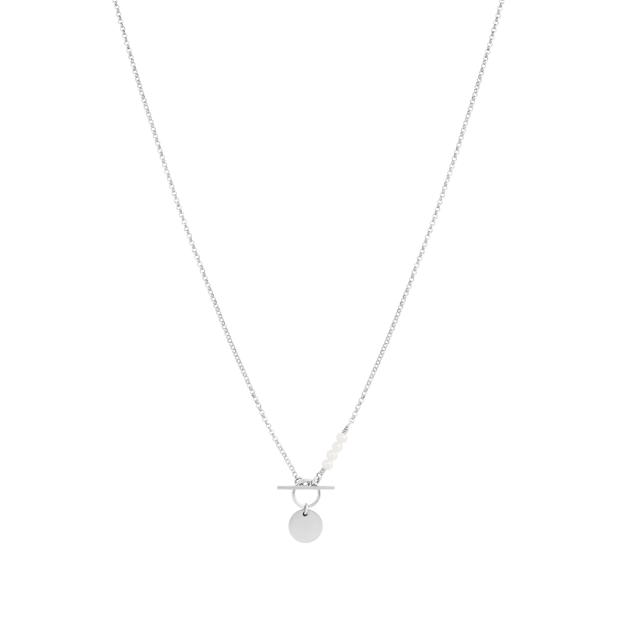 Darcie Freshwater Pearl Necklace - Silver