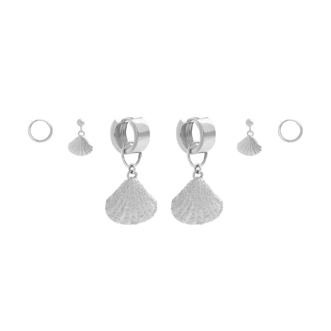 Nicola Earring Stack  - Silver
