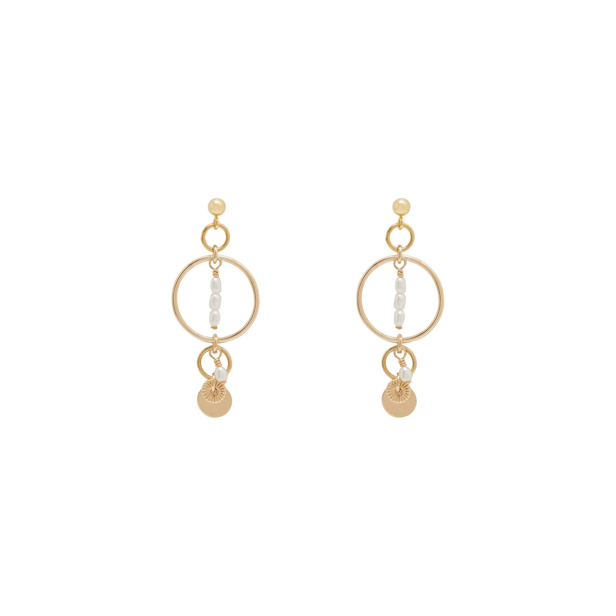 Elsa Freshwater Pearl Earrings - Gold