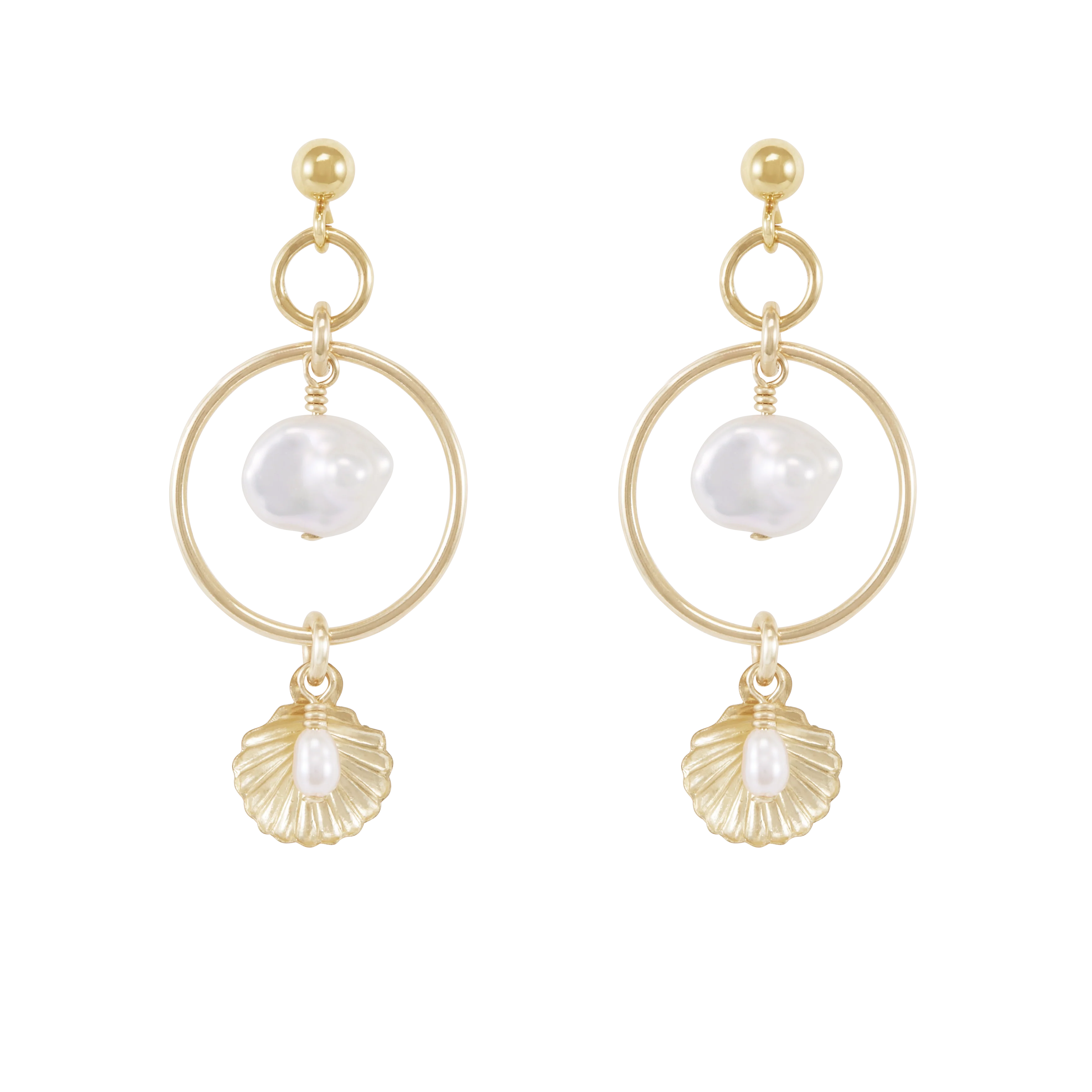 Ocean Earrings - Gold