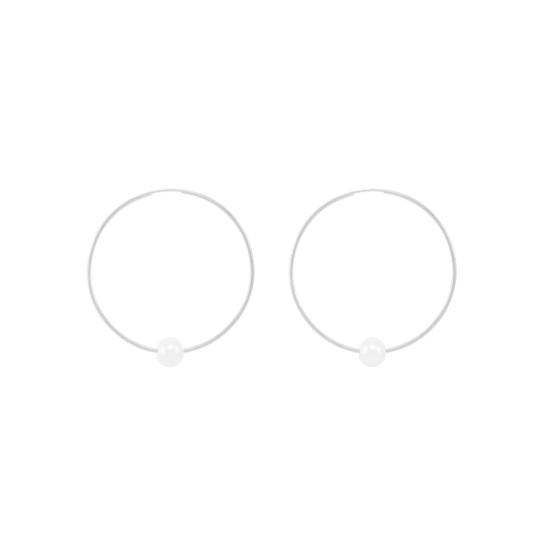 Naomi Earrings 50mm - Silver