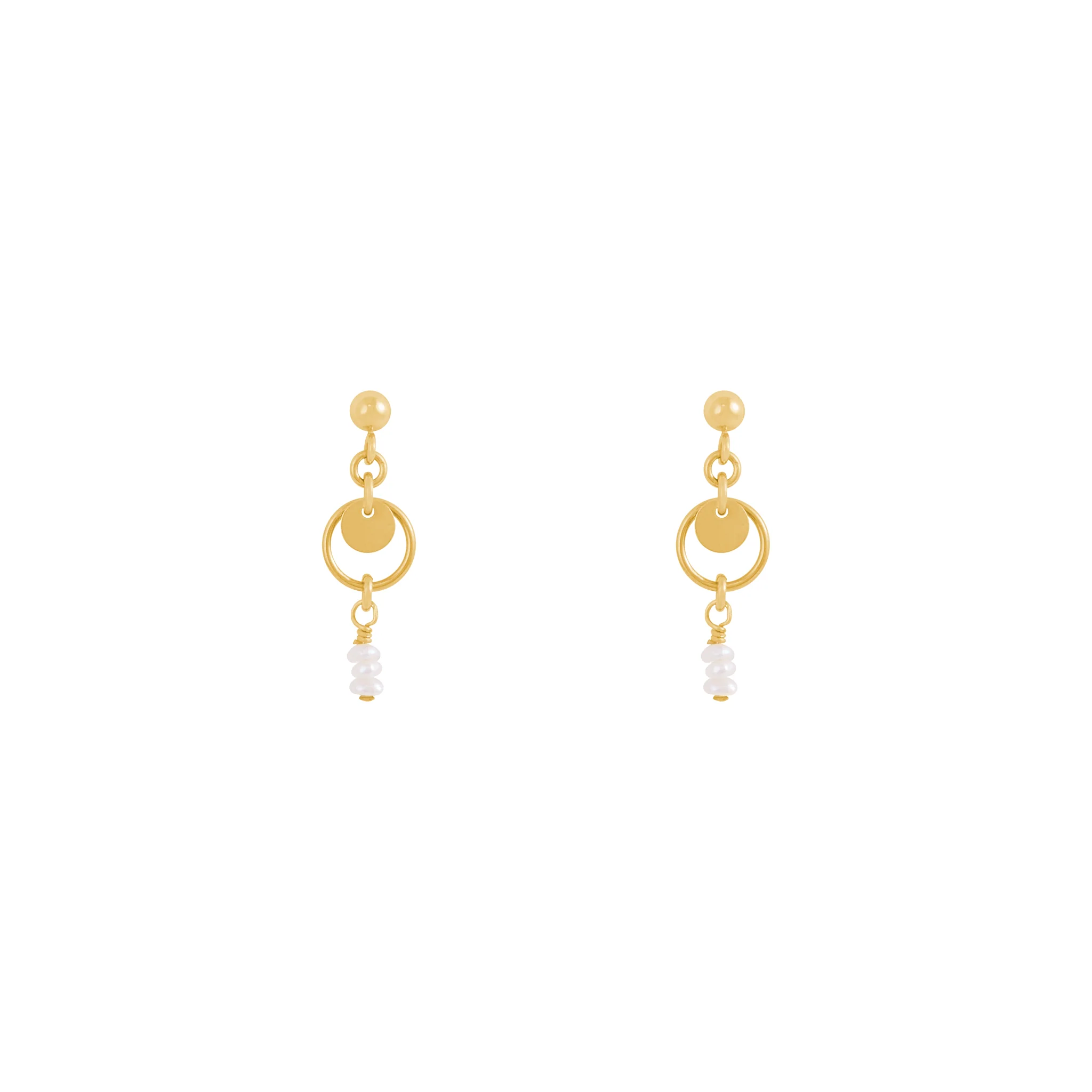 Stevie Freshwater Pearl Earrings - Gold