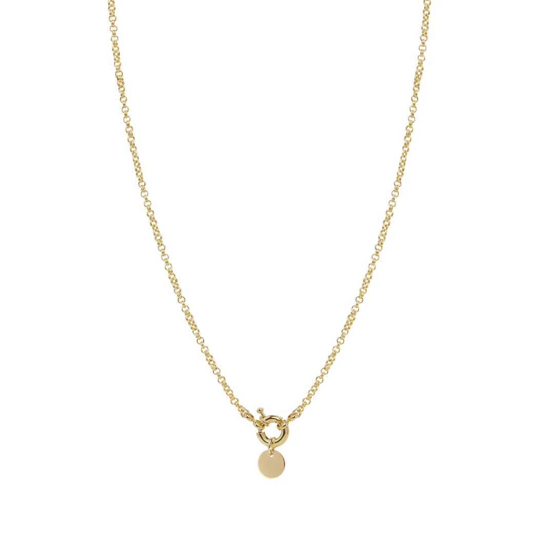 Engravable Clasp Necklace - Gold