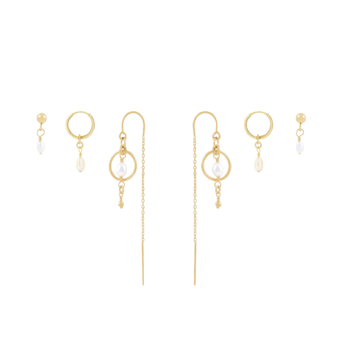 Kai Earring Stack  - Gold