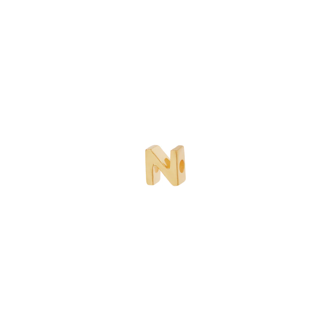 Letter Slider Charm - Gold