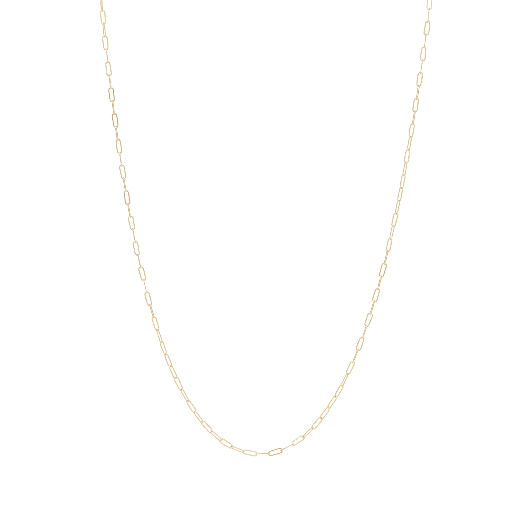 Men's Fine Rectangle Chain Necklace - Gold