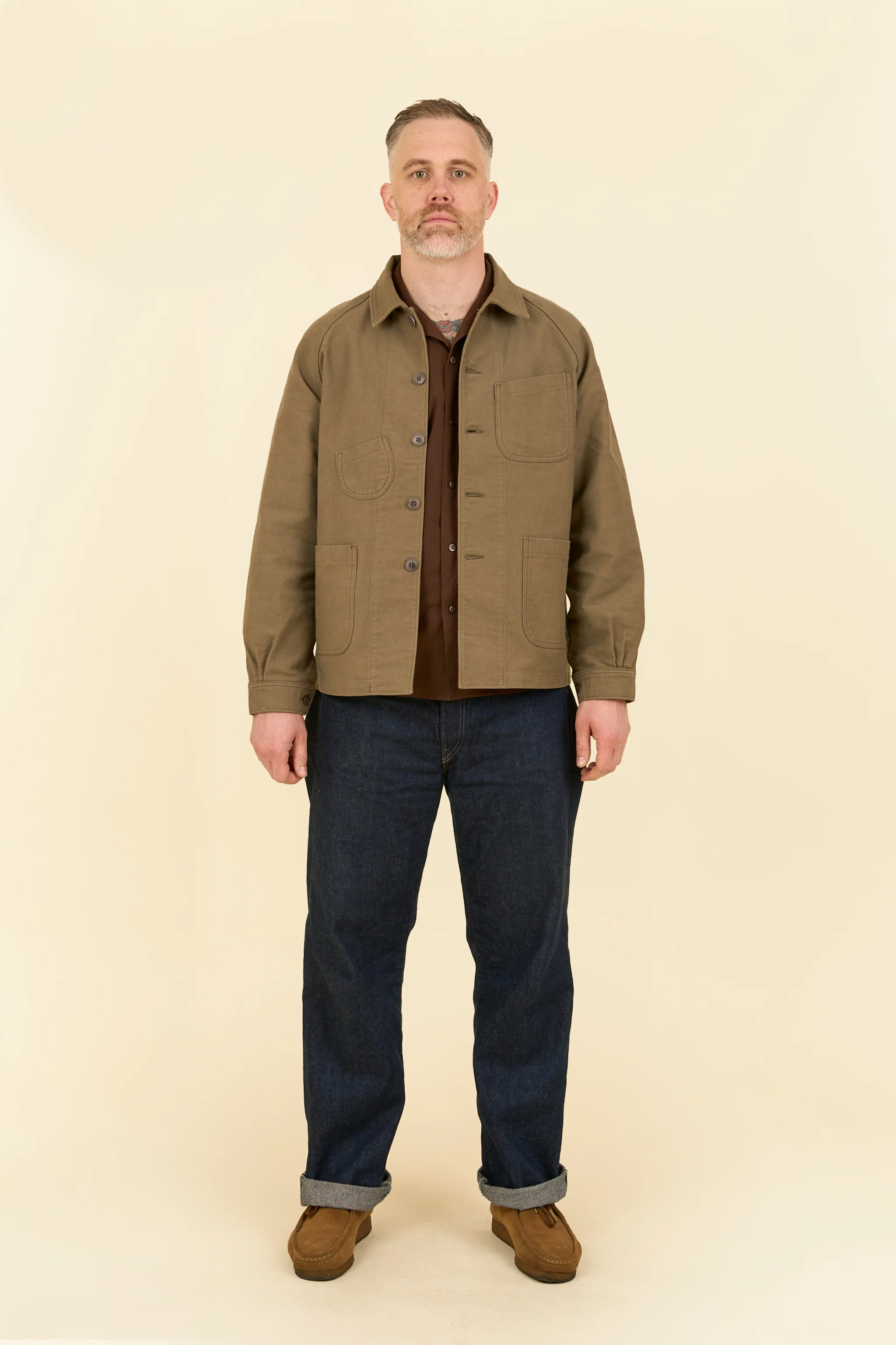 Pherrow's Nappa Workwear Jacket - Olive