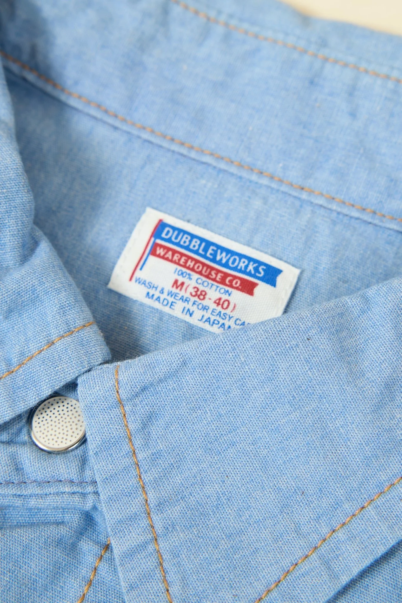 Dubble Works Lot. 43001 Western Shirt - Sax Blue