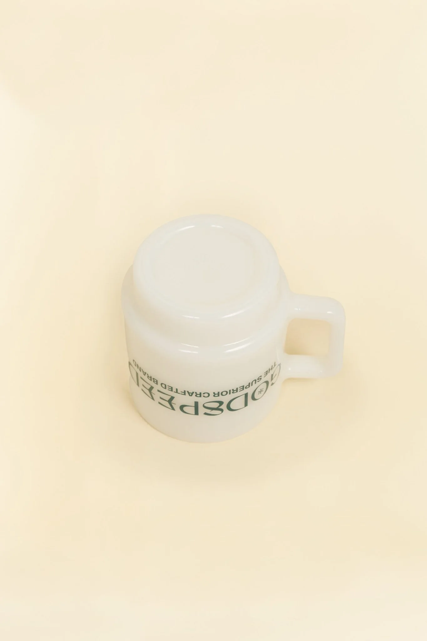 Godspeed Milk Glass 'Perseverance' Stacking Mug - Green