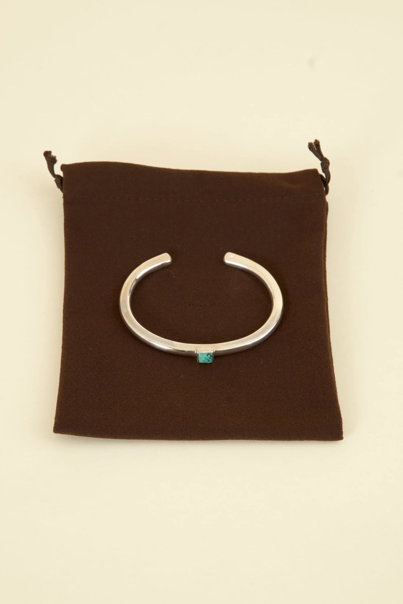 SunKu Roller Press Bangle - Silver / Turquoise