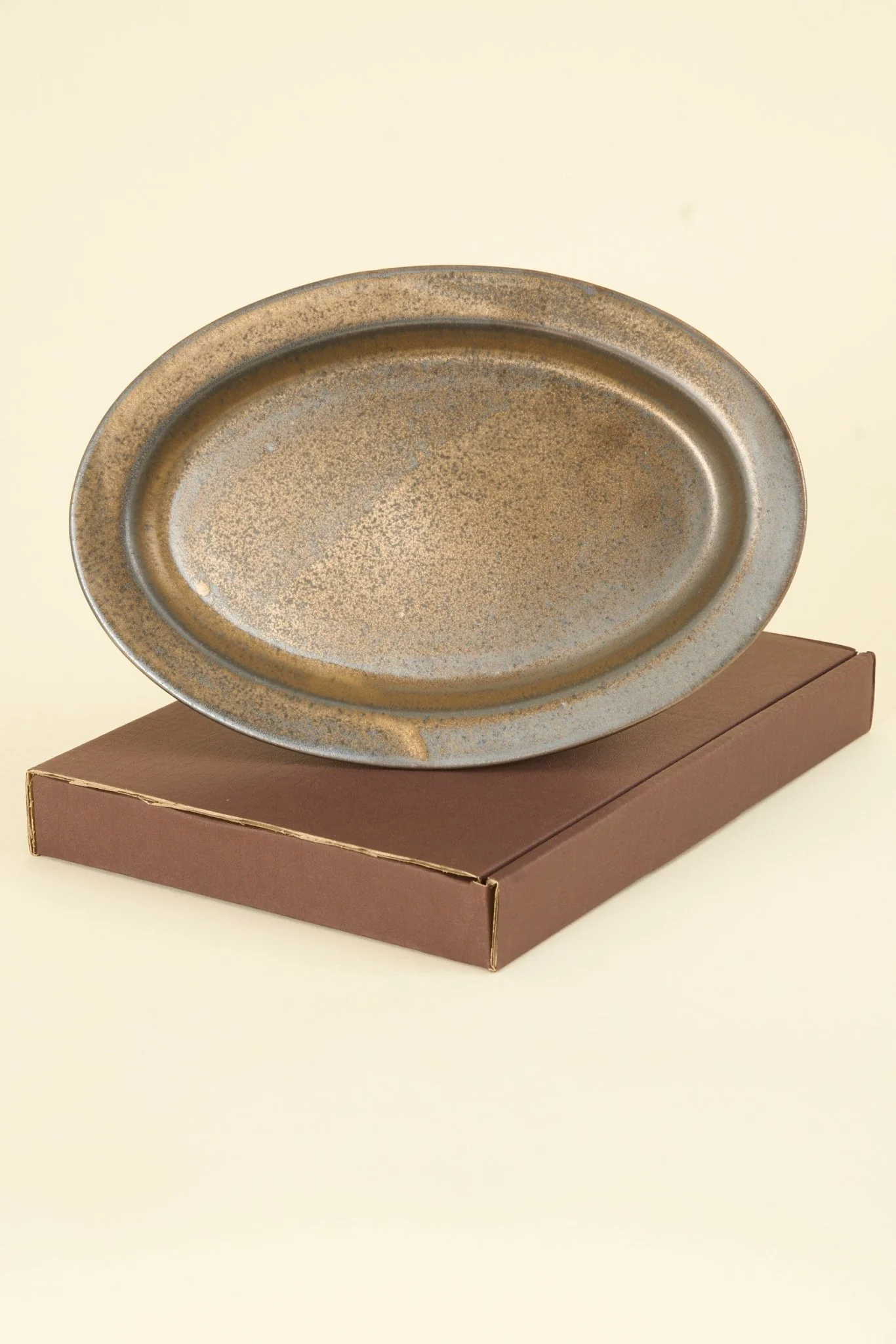 CHIPS Inc. Ancient Pottery Oval Plate - Brass