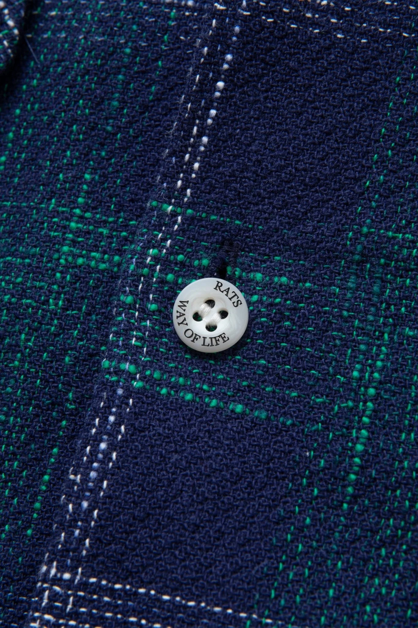 Rats Amundsen Cotton Check Shirt - Blue