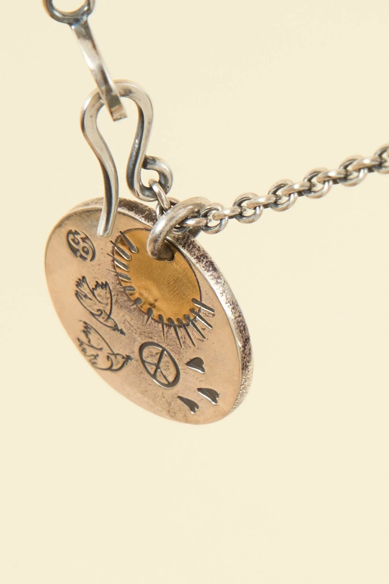SunKu Love & Peace Necklace - Silver / Gold