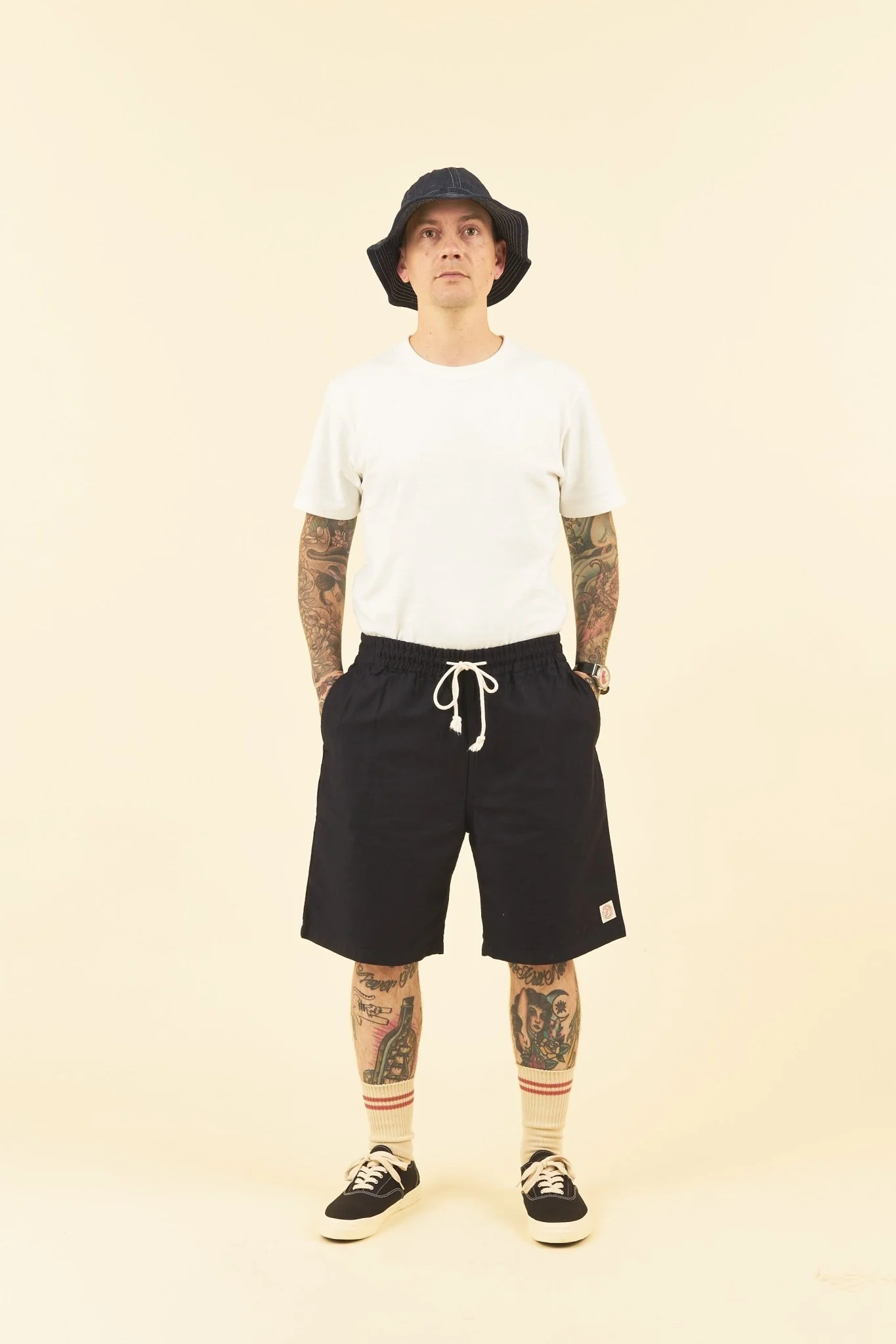 Fullcount Sateen Easy Shorts - Black