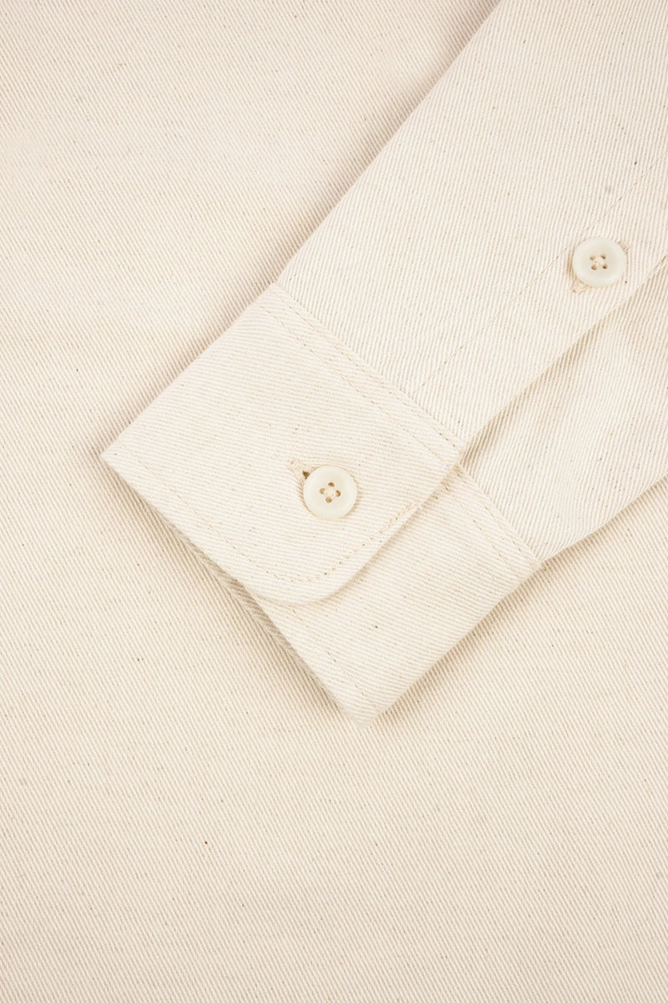 Iron Heart 9oz Cotton Linen Work Shirt - Off White
