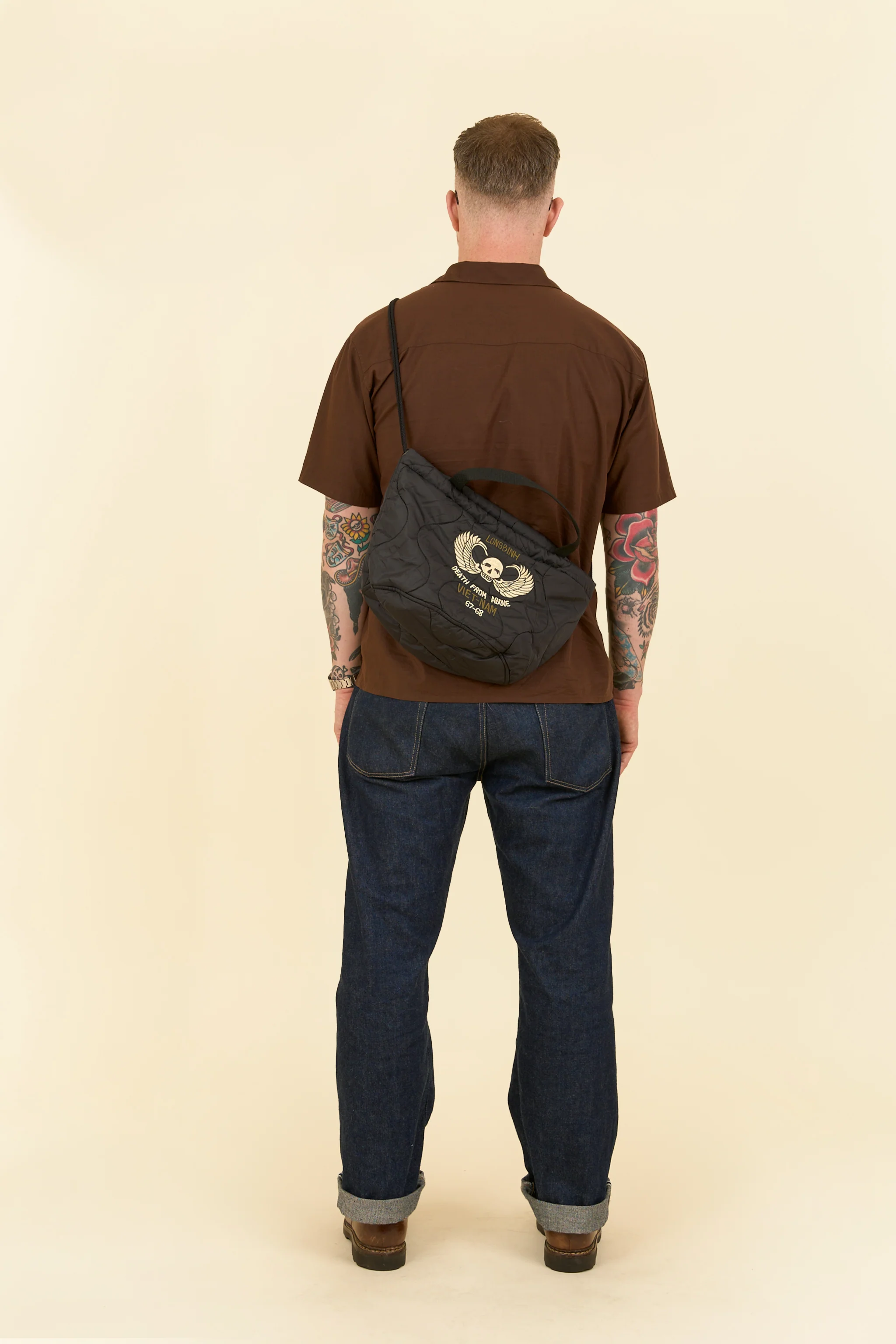 Pherrow's Skull Quilted Bag-  Black